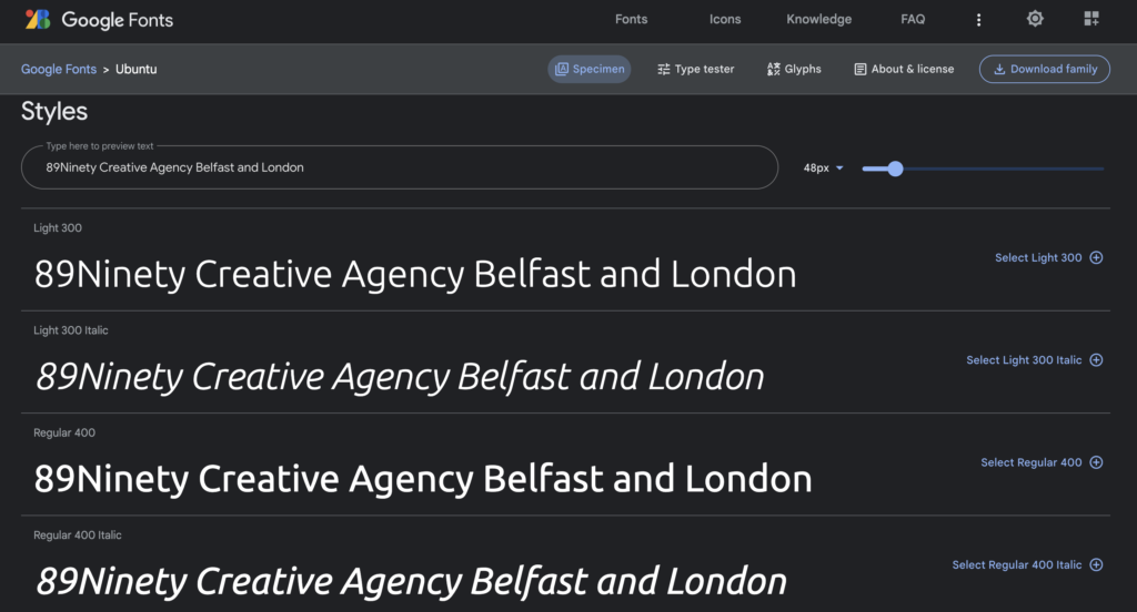 Ubuntu - 23 Best Google Fonts in 2023 for Branding and Web (Plus How to Use Them) - 89Ninety Creative Agency Belfast and London